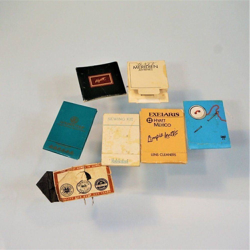 Vintage Advertising Matchbook Sewing Kits Travel Mending Kits Hotels